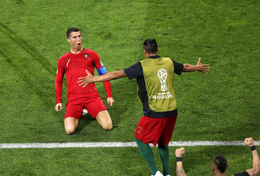 Copa 2018: CR7 marca três gols e Portugal empata com Espanha