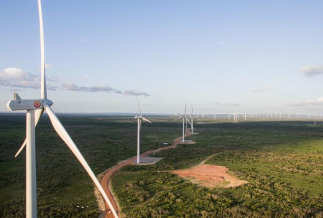torres de energia eólica Parque Eólico Rio do Fogo Rio Grande do