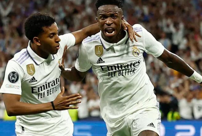 Vini Jr. marca, mas Real Madrid deixa City empatar pela semifinal da  Champios