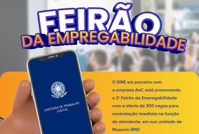 AeC Mossoró oferta 600 vagas de emprego com contratação imediata